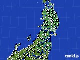 東北地方のアメダス実況(風向・風速)(2017年02月10日)