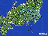 関東・甲信地方のアメダス実況(風向・風速)(2017年02月10日)