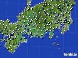 2017年02月10日の東海地方のアメダス(風向・風速)