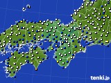 2017年02月10日の近畿地方のアメダス(風向・風速)