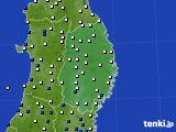 岩手県のアメダス実況(風向・風速)(2017年02月10日)