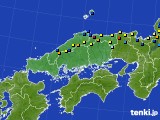 2017年02月11日の中国地方のアメダス(積雪深)