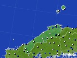 2017年02月11日の島根県のアメダス(風向・風速)