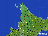 道北のアメダス実況(積雪深)(2017年02月12日)