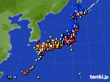 アメダス実況(日照時間)(2017年02月12日)