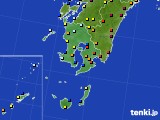 鹿児島県のアメダス実況(日照時間)(2017年02月12日)