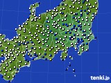 関東・甲信地方のアメダス実況(風向・風速)(2017年02月12日)