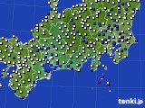 東海地方のアメダス実況(風向・風速)(2017年02月12日)