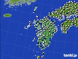 九州地方のアメダス実況(風向・風速)(2017年02月12日)