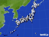 2017年02月13日のアメダス(風向・風速)