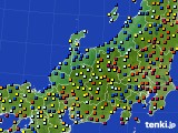 2017年02月14日の北陸地方のアメダス(日照時間)