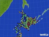 北海道地方のアメダス実況(日照時間)(2017年02月15日)