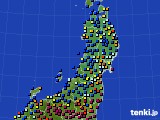 2017年02月15日の東北地方のアメダス(日照時間)