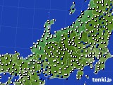 北陸地方のアメダス実況(風向・風速)(2017年02月15日)
