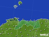 鳥取県のアメダス実況(風向・風速)(2017年02月15日)