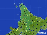 道北のアメダス実況(積雪深)(2017年02月16日)