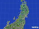 東北地方のアメダス実況(気温)(2017年02月16日)