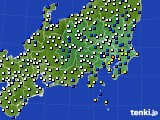 関東・甲信地方のアメダス実況(風向・風速)(2017年02月17日)