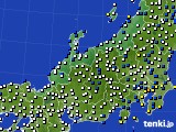 北陸地方のアメダス実況(風向・風速)(2017年02月17日)