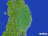 岩手県のアメダス実況(風向・風速)(2017年02月17日)