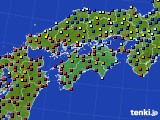 四国地方のアメダス実況(日照時間)(2017年02月18日)