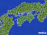 四国地方のアメダス実況(気温)(2017年02月18日)