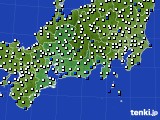 2017年02月18日の東海地方のアメダス(風向・風速)