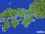 近畿地方のアメダス実況(風向・風速)(2017年02月18日)