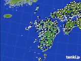九州地方のアメダス実況(風向・風速)(2017年02月18日)