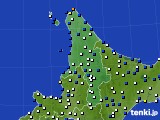 道北のアメダス実況(風向・風速)(2017年02月18日)