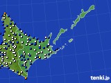 2017年02月18日の道東のアメダス(風向・風速)