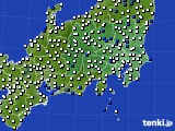 関東・甲信地方のアメダス実況(風向・風速)(2017年02月19日)