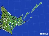 2017年02月19日の道東のアメダス(風向・風速)