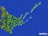 道東のアメダス実況(日照時間)(2017年02月20日)