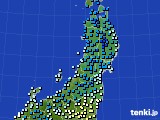 東北地方のアメダス実況(気温)(2017年02月20日)