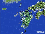 九州地方のアメダス実況(風向・風速)(2017年02月20日)