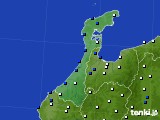 石川県のアメダス実況(風向・風速)(2017年02月20日)