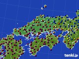 中国地方のアメダス実況(日照時間)(2017年02月21日)