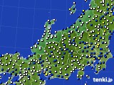 北陸地方のアメダス実況(風向・風速)(2017年02月21日)