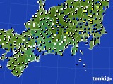 東海地方のアメダス実況(風向・風速)(2017年02月21日)