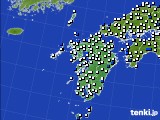 九州地方のアメダス実況(風向・風速)(2017年02月21日)