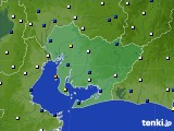 愛知県のアメダス実況(風向・風速)(2017年02月21日)