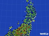 2017年02月22日の東北地方のアメダス(日照時間)