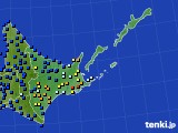 道東のアメダス実況(日照時間)(2017年02月22日)