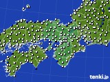 近畿地方のアメダス実況(風向・風速)(2017年02月22日)