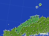 2017年02月22日の島根県のアメダス(風向・風速)