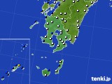 鹿児島県のアメダス実況(風向・風速)(2017年02月22日)