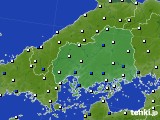 2017年02月23日の広島県のアメダス(風向・風速)