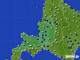 道央のアメダス実況(風向・風速)(2017年02月24日)