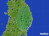 岩手県のアメダス実況(風向・風速)(2017年02月24日)